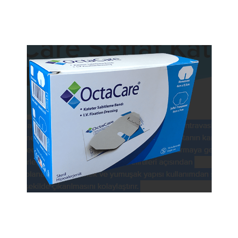OctaCare Şeffaf Kateter Sabitleme Bandı 6 cm x 7 cm 100 Adet