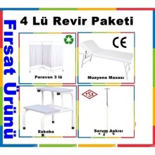 Muayene Masası Paravan Eskoba Serum Askısı