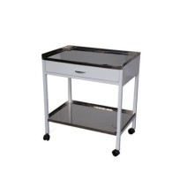 Çekmeceli Cihaz ve Pansuman Arabası Alt ve Üst Paslanmaz Çelik Tabla