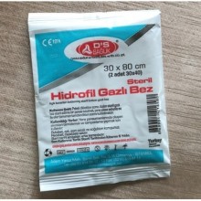 Steril Hidrofil Gazlı Bez 30 x 80 cm 500 Adet