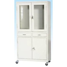 Alet Dolabı Çift Kapı Altı Dolaplı Çekmeceli Camsız