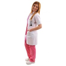 Bayan Dr. Hakim Yaka Vizit Önlüğü Alpaka Kumaş