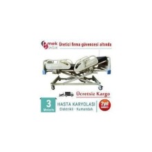 3 Motorlu ABS Tabanca Ve Asansörlü Hasta Karyolası + 4 Parçalı Yatak