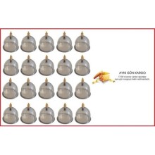 20 Adet 7 cm Kupa Büyük Ve Hacamat Pompası Hacamat Seti