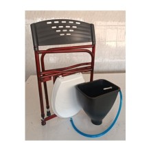 Taharet Musluklu Engelli Yaşlı Hasta Tuvalet Sandalyesi Seyyar Katlanır Klozetli Wc Tuvalet Yükselti
