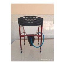 Taharet Musluklu Seyyar Katlanabilir Hasta Yaşlı Tuvalet Sandalyesi Klozetli Wc Li Oturak