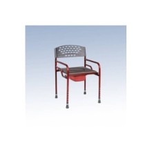 Siyah Deri Döşemeli Klozet Yükseltici Katlanabilir Tuvalet Yükseltici Sandalyesi