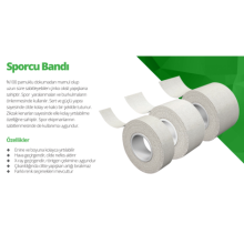 OctaCare Sport Tape Sporcu Bandı 10 m x 2,5 cm 1 Adet